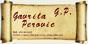 Gavrila Perović vizit kartica